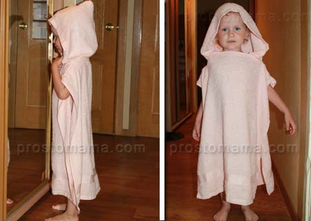 Как сшить детское полотенце-пончо